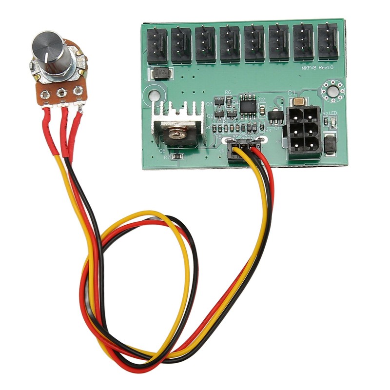 PWM Fan Hub DC 12V 8 Way PC Fan Speed