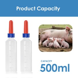 JLUHYANN 2PC 500ml Lamb Feeding Bottle Goat Feeder Bottles Sheep Milk feeders Sheep Feeding Bottles Calf Feed Cow Feed Nursing Bottle for Goat Lamb Fawns Puppy