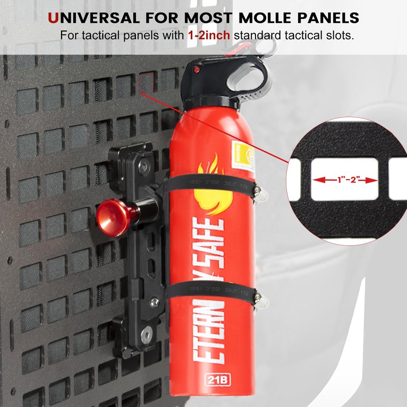Molle Panel Fire Extinguisher Mount - Tactical Car Quick Release