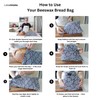 2 XL Beeswax Bread Bags for Homemade Bread, Reusable Cotton