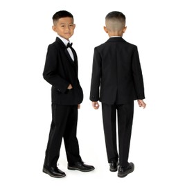 Spring Notion Boys' Classic Fit Tuxedo Set, No Tail 4T Black
