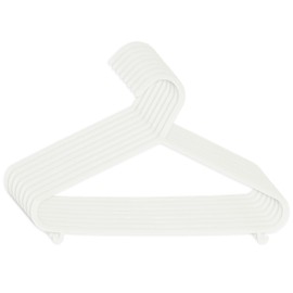 Bieco clothes hangers children | Length about 30 cm | Baby coat hangers | Plastic hangers children baby | Baby Organizer For Wardrobe | Baby clothes hanger | White (mother of pearl), 8 pieces