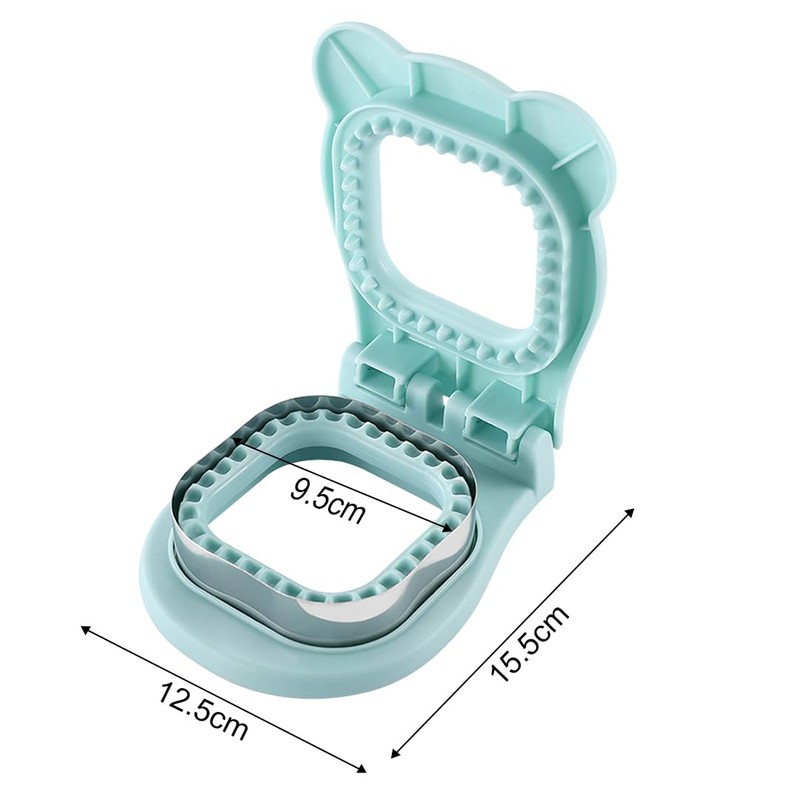 Zayookey Sandwich Mold Sealer Sandwich Cutter Press Square Blue Lunch