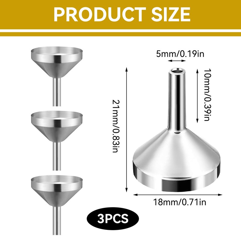 Funnel Small Funnel Stainless Steel Mini Funnel (L)