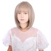 WAVELNM Kids Blonde Wig with Bangs Ash Blonde Child Wig