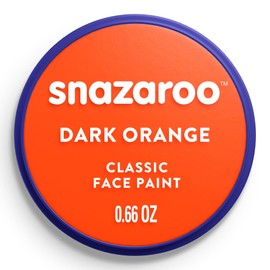 Snazaroo Classic Face and Body Paint for Kids and Adults, Dark Orange Colour, Water Based, Easily Washable, Non-Toxic, Makeup, Body Painting for Parties, for Ages 3+