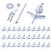 Swpeet 120Pcs 30 Set 1/8 Inch Toggle Bolts and Wing