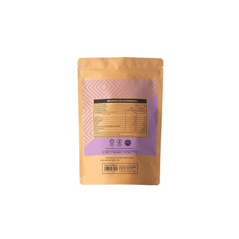 FREYA Péptidos de Colágeno hidrolizado puro, sabor Taro, con ácido