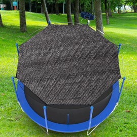 Trampoline Shade Cover, Top Shade for 12FT 14FT Trampoline with Straight Pole, 90% Sunblock Mesh for Outdoor (14Ft with 8 Poles)