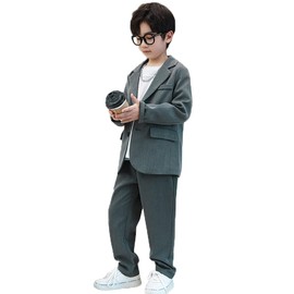 Boy's 2-piece Set, Spring, Autumn, Top and Bottom Set, Boys Suit, Graduation, Formal, Children, Suit Set, Kids Clothes, Junior Clothes, Photo Color: B, 160