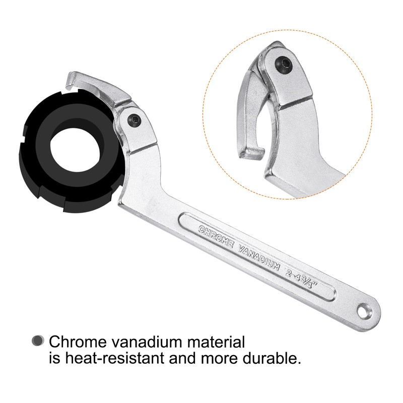 sourcing map 3/4-2"(19-51mm) 2-4 3/4"(51-121mm) C Spanner Wrench Adjustable Round
