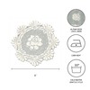 8" Alpine Rose Ecru Doily