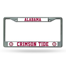 Rico Alabama Crimson Tide Metal Chrome License Plate Tag Frame Football