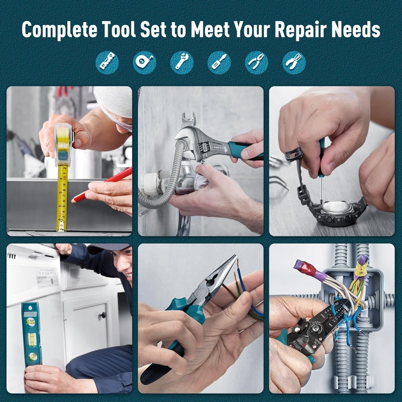 Sundpey Home Tool Kit 281-PCs - Portable Complete Basic Repair