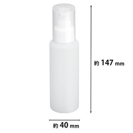 Kai Gel Pump, Milky White, 3.4 fl oz (100 ml), Bottle, Cosmetic Bottle, Clear Container, Pump, Pop, Gel, Travel, Travel You Time (For Use with Gel, Milky Lotion, Etc), 1 Piece