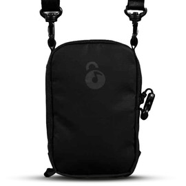 Lunchbox Anti Theft Phone Satchel – Water Resistant Cell Phone Bag with Strap is The Festival goer’s Choice with Built in Wallet Phone Storage for Live Events, Raves, and Travel Black