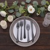 Tableclothsfactory 24 Pack Transparent Black Heavy Duty Plastic Silverware Set