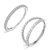 SGQTZDZQ 2PCS Titanium Nose Ring, Septum Ring Diamond Setting Process,