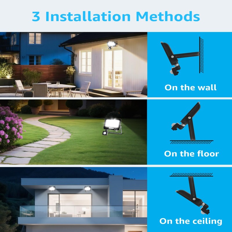 Aigostar PIR Outdoor Sensor Light, 30W Motion Sensor Flood Lights,