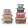 Popit! 8 Clear Food Storage Containers Set, Microwave and Freezer