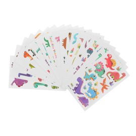 TOVINANNA 20sheets Dinosaur Temporary Stickers for Boys and Girls Fun Cartoon Designs for Parties Creative Body Decor Easy to Apply and Remove