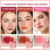 Rubor Multifuncional en Crema con Esponja Incorporada, 3 en 1