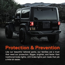 TRUE MODS LED Rear Tail Light Replacement for Jeep Wrangler [Hexagon Design] [Smoke Lens] [Plug n Play] LED Brake Light for Jeep Wrangler JK JKU Unlimited Accessories 2007-2018