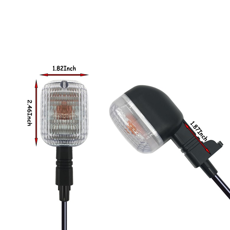 SPNUVR 2Pcs Rear Motorcycle turn signals Winker Indicators light for
