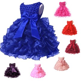 Jup'Elle Toddler Girl Party Dresses Princess Kids Ruffles lace Party Wedding Flower Girl Dress Knee Length 3-4 Years