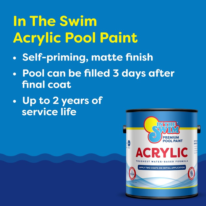 In The Swim Non-Slip Acrylic Swimming Pool Paint - White