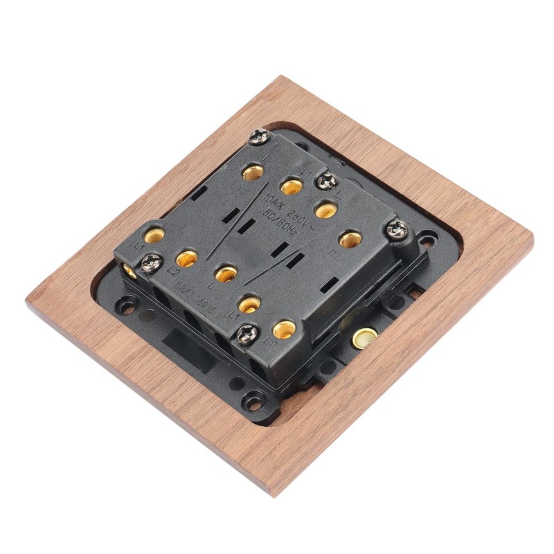 Oewnvmd Retro American Industrial Style Light Switch Socket, Solid Wood