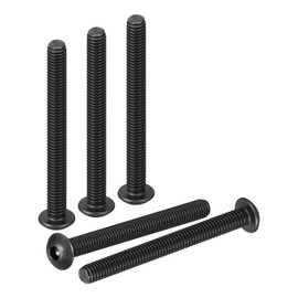 DTGN M4-0.7x40mm Button Head Socket Cap Screws - 50Pack - Good for Road Bicycle, Mountain Bike, Auto, Motorcycle - Carbon Steel Black Oxide - Hex Drive Fasteners