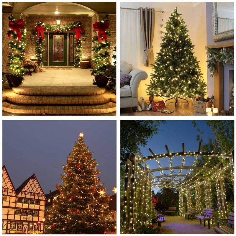 Joomer Solar Christmas String Lights - 39FT 100LED 8 Lighting