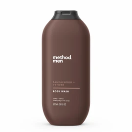 Method Men Body Wash, Sandalwood + Vetiver, Paraben and Phthalate Free, 18 fl oz (Pack of 1)