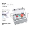 KERWINN Emergency Stop Button Box - Red and Green Momentary