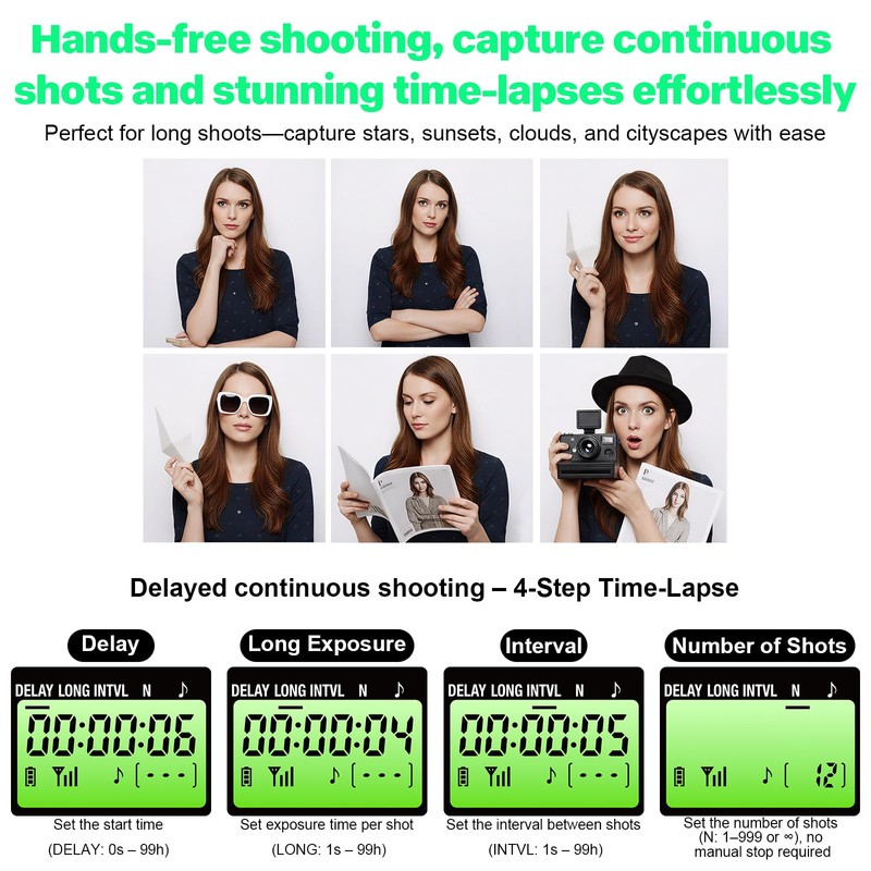 AODELAN USB-C Rechargeable Intervalometer Timer Remote Control for Sony