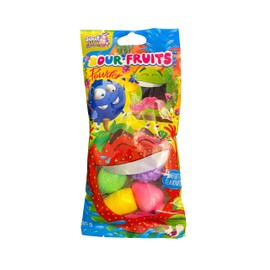 Saure Früchte Schleckpulver 8x10g (80g) – Sour Fruits Powder mit Apfel, Erdbeere, Blaubeere & Himbeere | Spritziges Brausepulver | Retro Süßigkeit mit Traubenzucker für Kinder, Partys & Schulpausen