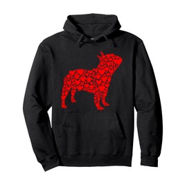 French Bulldog Love Frenchie Dog Valentine's Day Pullover Hoodie