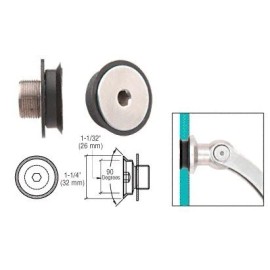 CRL Brushed Stainless Flush Mount Cap Assembly