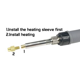 ERHT Heat Set Insert Tips Tool Sizes include M2 M2.5 M3 M4 M5 M6 M8 3D Printed Plastic Nut Implantation compatible for FX-888D Weller SP40NKUS and Yihua 939D Irons