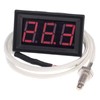 12V Red Celsius Digital Temperature Gauge -58F~536F LED Display Screen