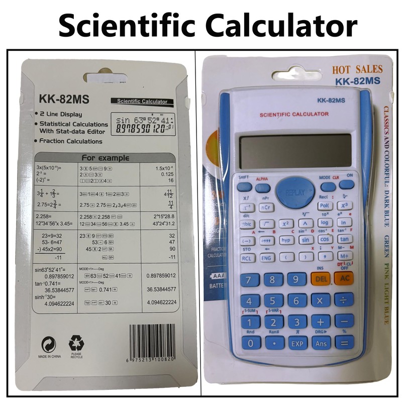 Scientific Calculators Protractor and Compass - 240 Functions 2 Line