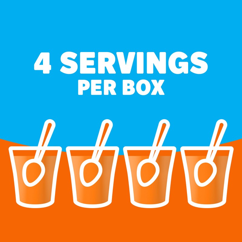 Jell-O Orange Gelatin, Sugar Free, 0.3 oz (4-pack)