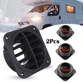 2Pack Car Heater Hose Pipe Duct, 42/60/75mm, Warm Air Vent Outlet, 360 Degrees Rotatable (60mm)