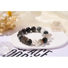 Guardian-healing crystal bracelet with energy of Energy Purification | Wealth Attraction | Strategic Clarity | Mind-Body Balance for woman and man, One Size, Crystal, crystal