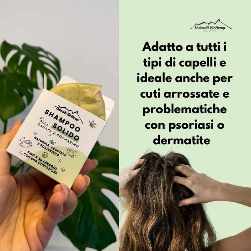 Solides Shampoo mit Hanföl und Rosmarin