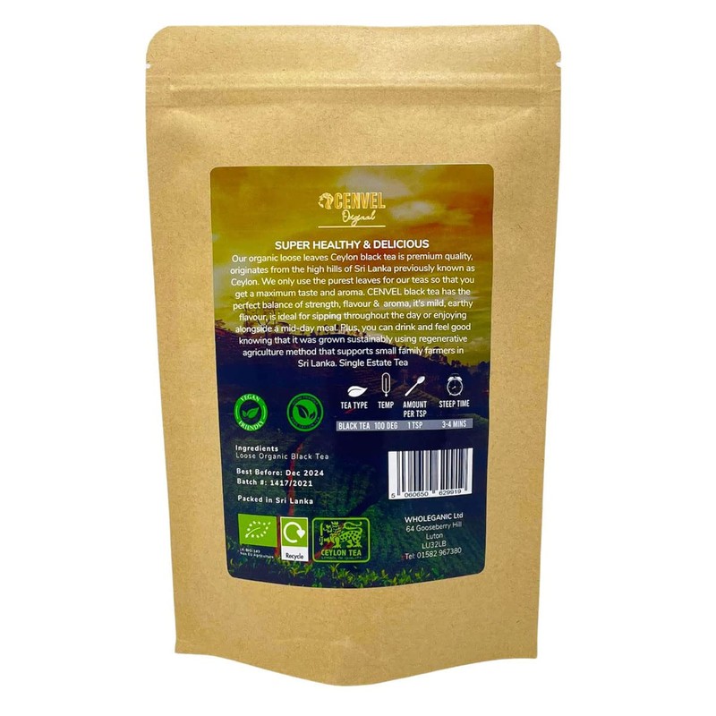 CENVEL®️ Organic Loose leaf Black Tea | 100% Pure Natural