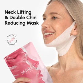MAREE V Line Lifting Mask with PDRN Salmon DNA – Deep Collagen Face Mask for Women – Jawline Shaper Facial Masks with Retinol – Tightening & Firming Neck Lift Tape – Double Chin Strap for Face Lift