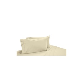 DreamFit DreamComfort Pillow Case Set of 2: 100% Enduring Long Staple Cotton – Experience Natural Softness That Grows Softer Over Time, Reinforced with Pill & Fray Resistant Strength, Ivory Queen