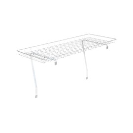 Household Essentials Rear Display Over-The-Washer Storage Shelf to Organize and Store Laundry Room Supplies, Silver